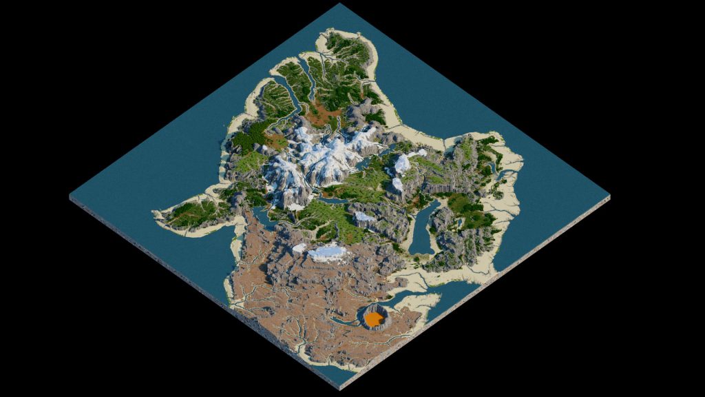 Overview 4000x4000 Minecraft Map Dekan by McMeddon 